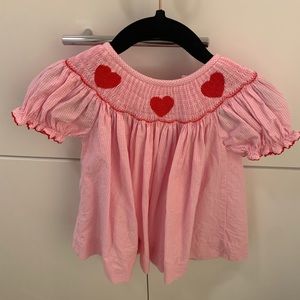 Cecil and Lou smocked Valentine’s dress
